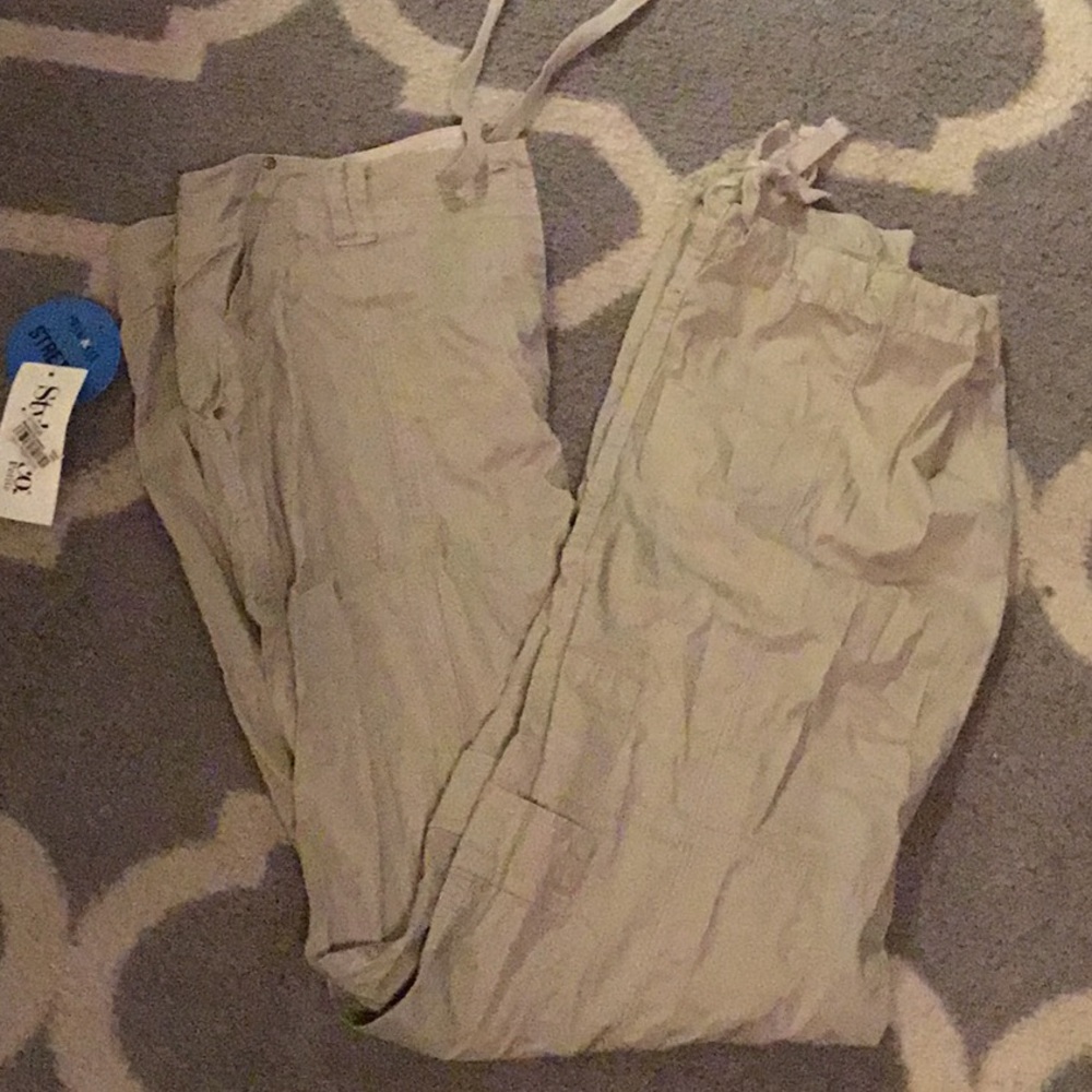 Style & co tan drawstring pants
